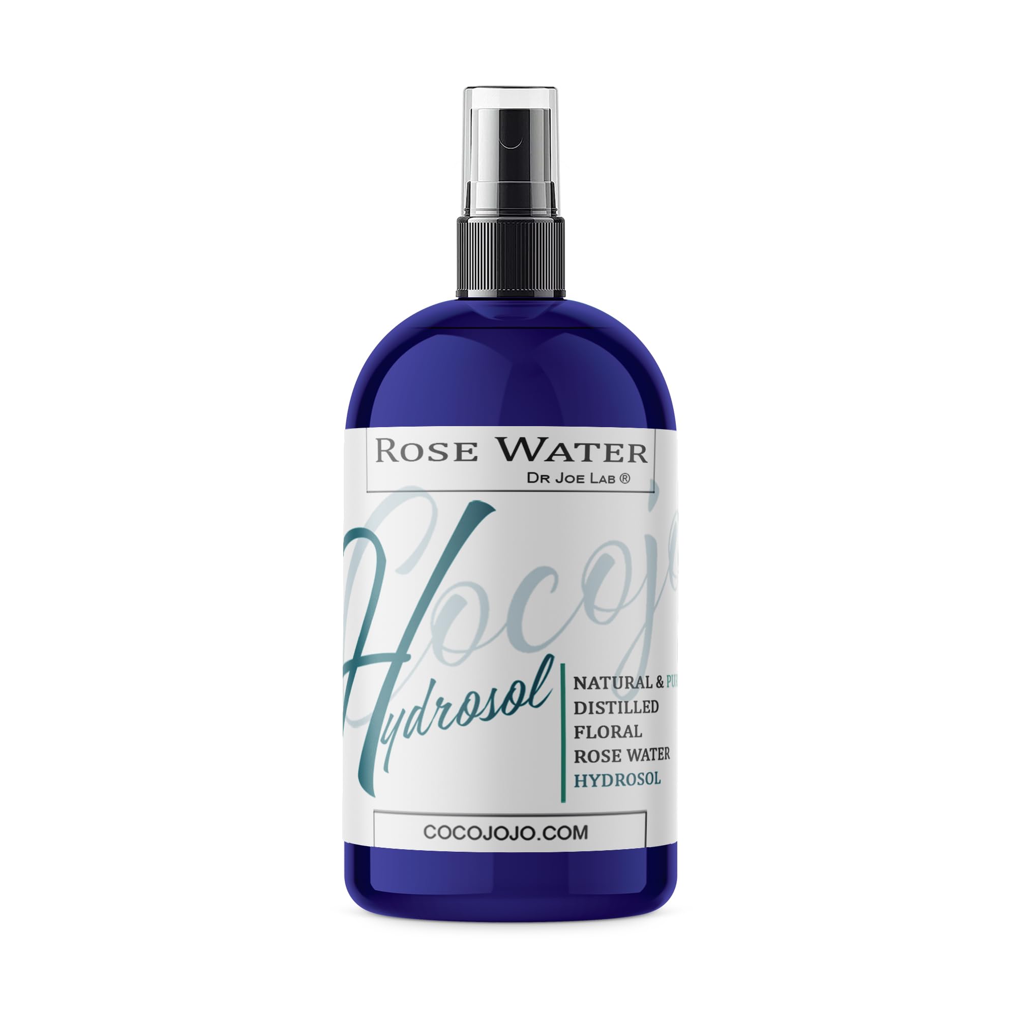Rose Water Hydrosol - 8 oz & Sprayer - 100% Natural Pure Steam Distilled Bulgarian Rosewater Facial Floral Hydrating Toner Mist - Face Skin Hair Locs Dreads Body Bath Spray Spritz - Packaging May Vary